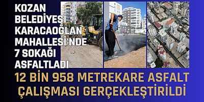 12 BİN 958 METREKARE ASFALT ÇALIŞMASI GERÇEKLEŞTİRİLDİ