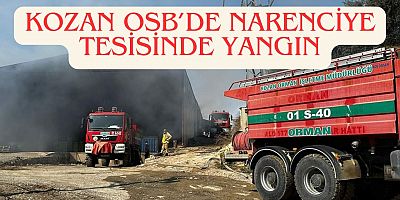 KOZAN OSB’DE NARENCİYE TESİSİNDE YANGIN